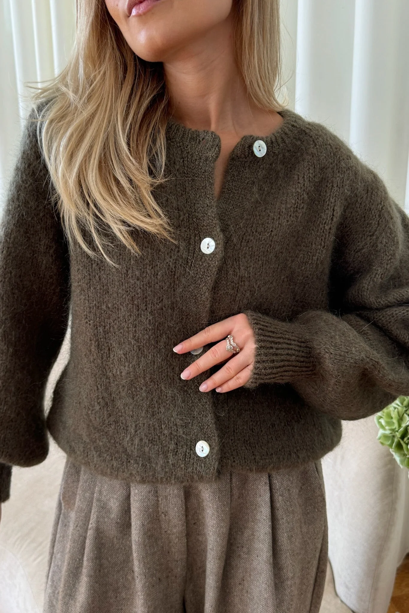 Ida Cardigan Army Green - Image 5