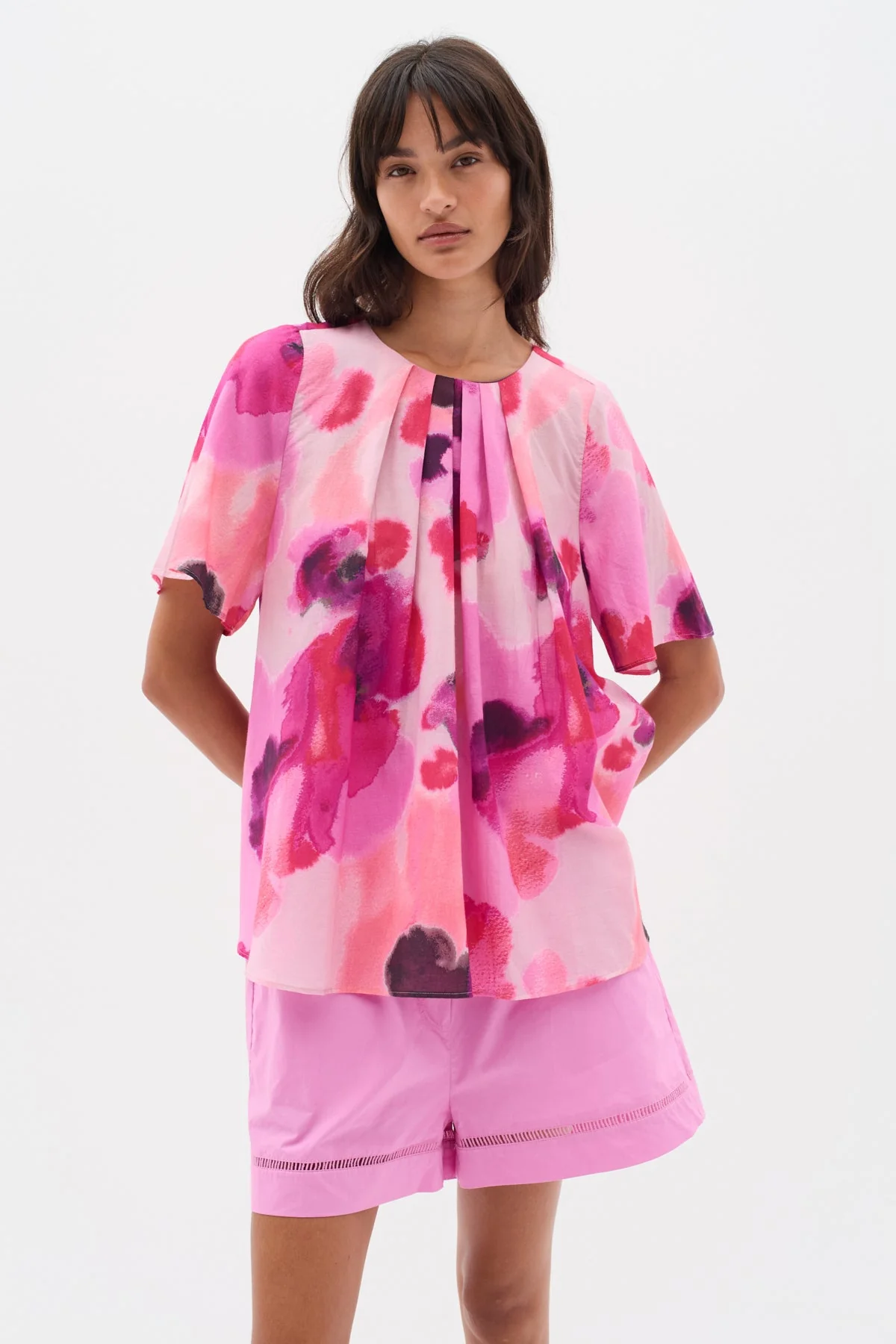 Freyahiw Top Pink Watercolor Drops - Image 2