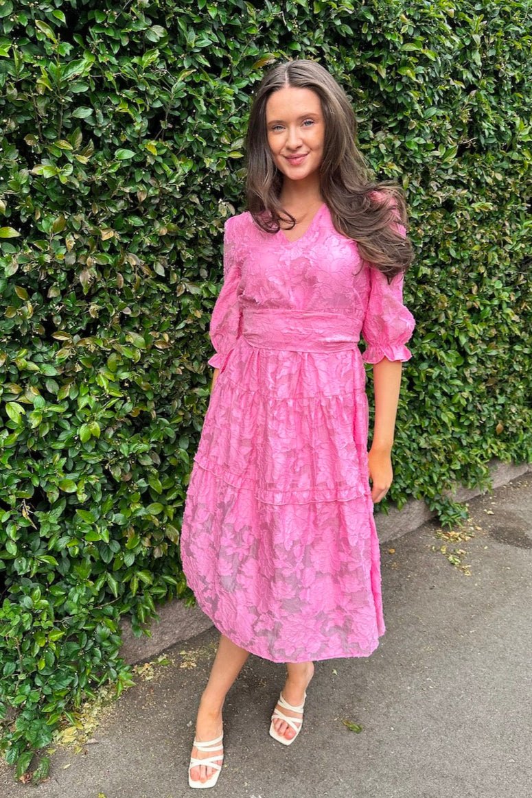 Sadie 3/4 Midi Dress B Rosebloom