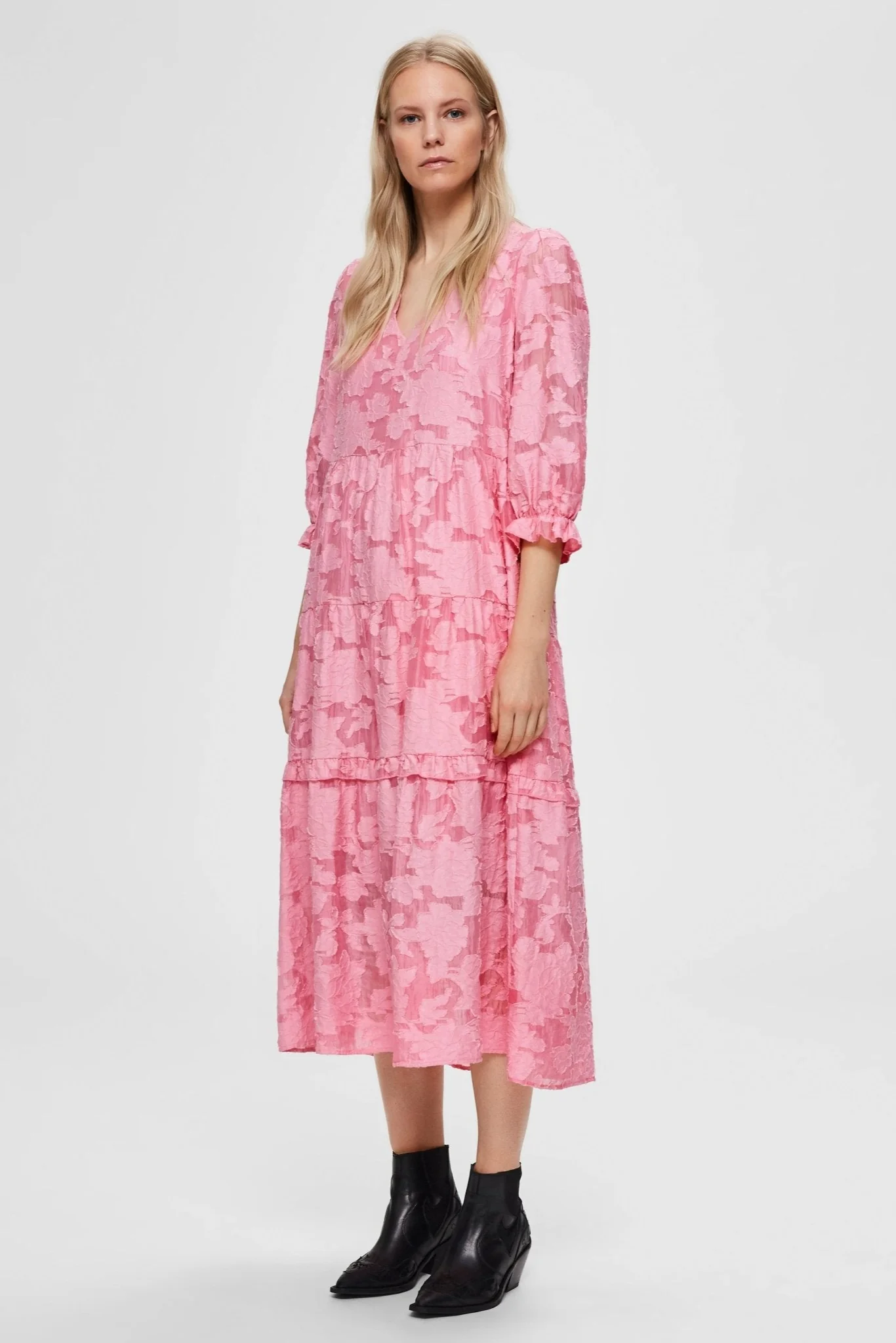 Sadie 3/4 Midi Dress B Rosebloom - Image 13