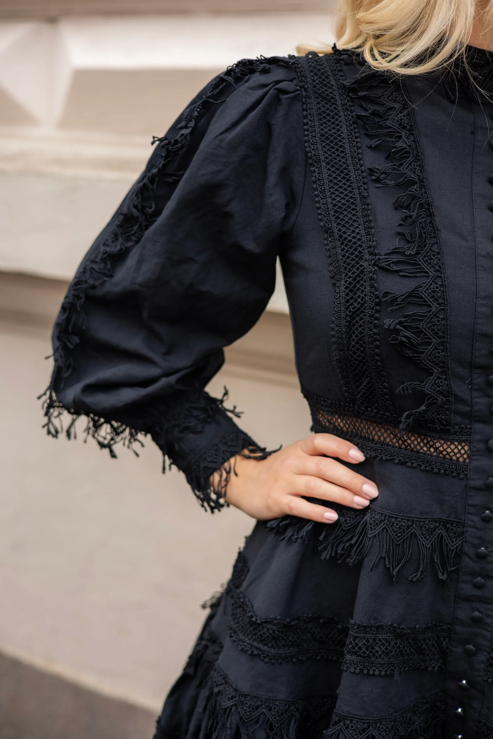 Silja Ls Short Dress Black - Image 5