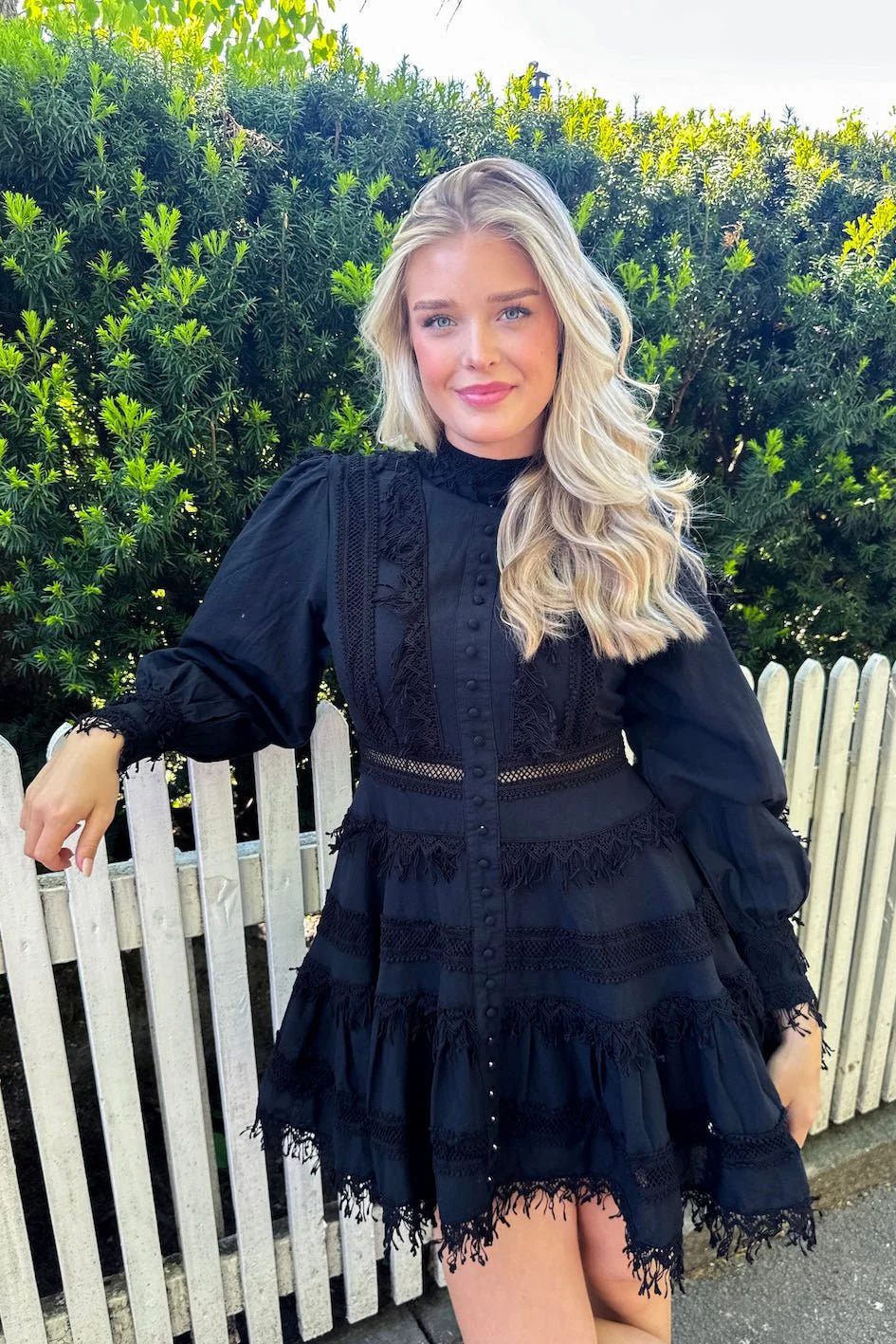 Silja Ls Short Dress Black - Image 8