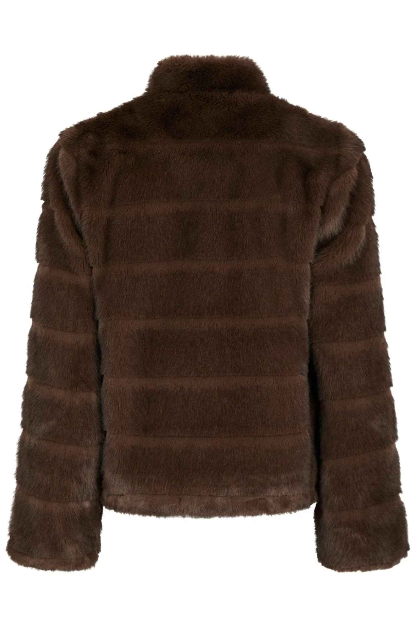 Kahlia Shaved Faux Fur Coat Brown - Image 3