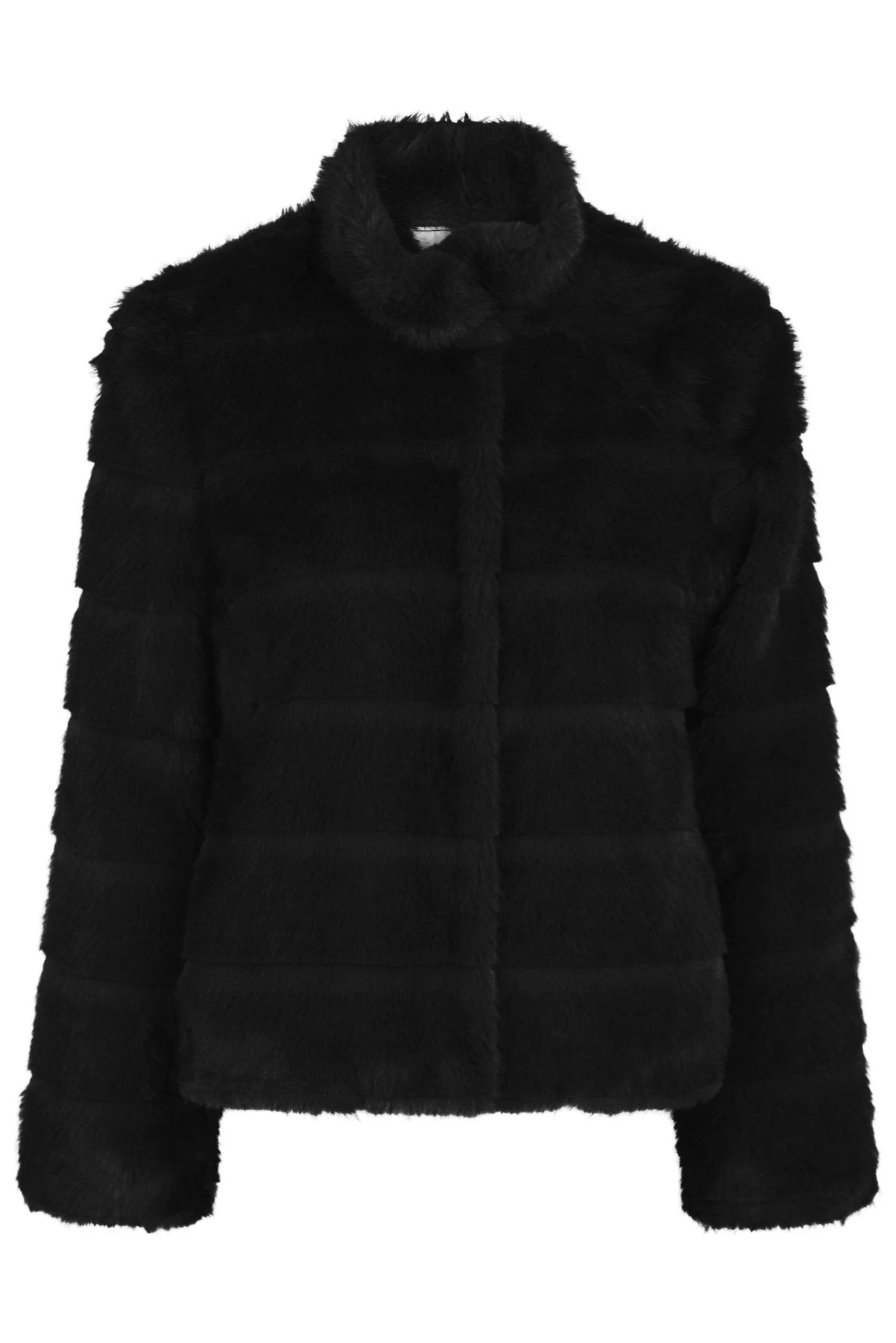 Kahlia Shaved Faux Fur Coat Black - Image 2