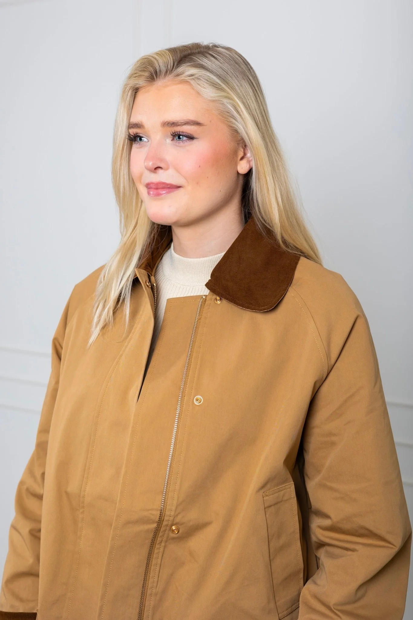Anastacia Cord Jacket Dark Tan - Image 10