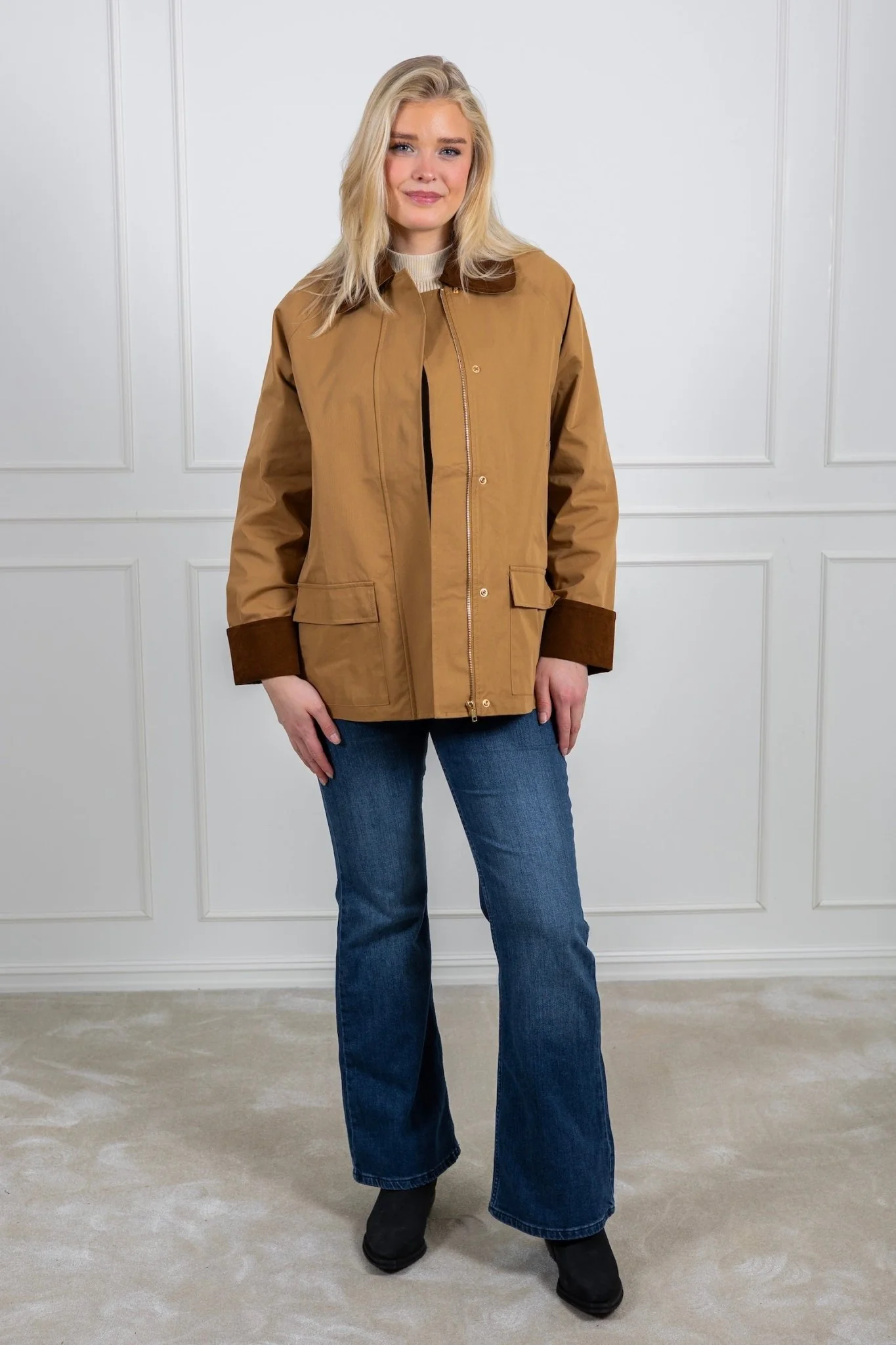 Anastacia Cord Jacket Dark Tan - Image 11