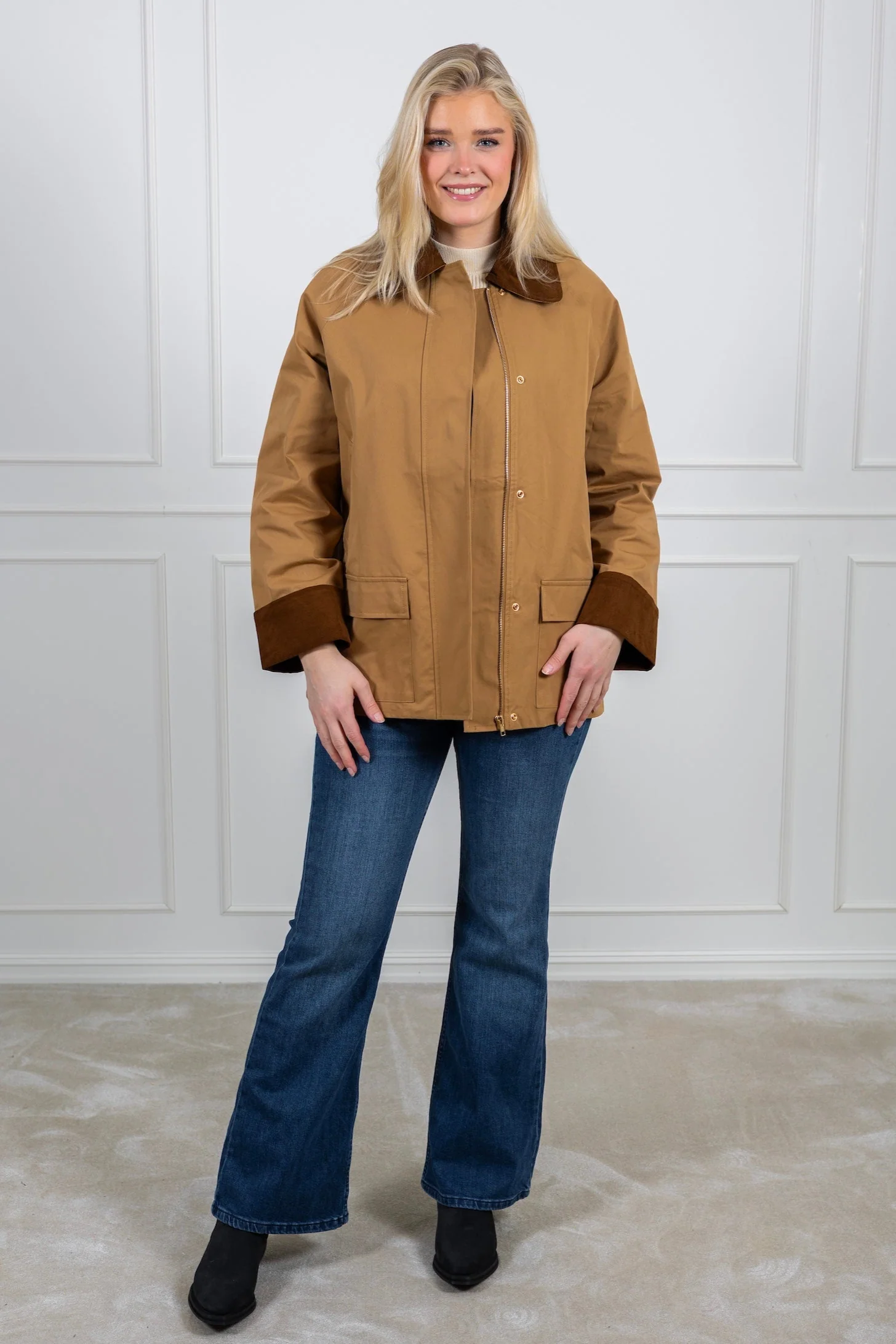Anastacia Cord Jacket Dark Tan - Image 13