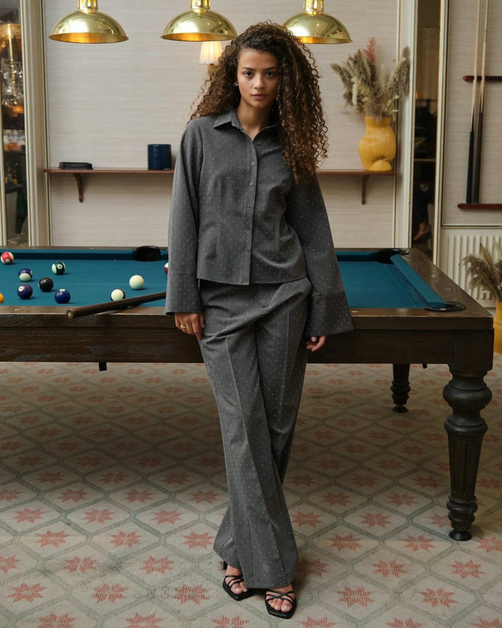 Rosa Bedazzled Shirt Grey - Image 2