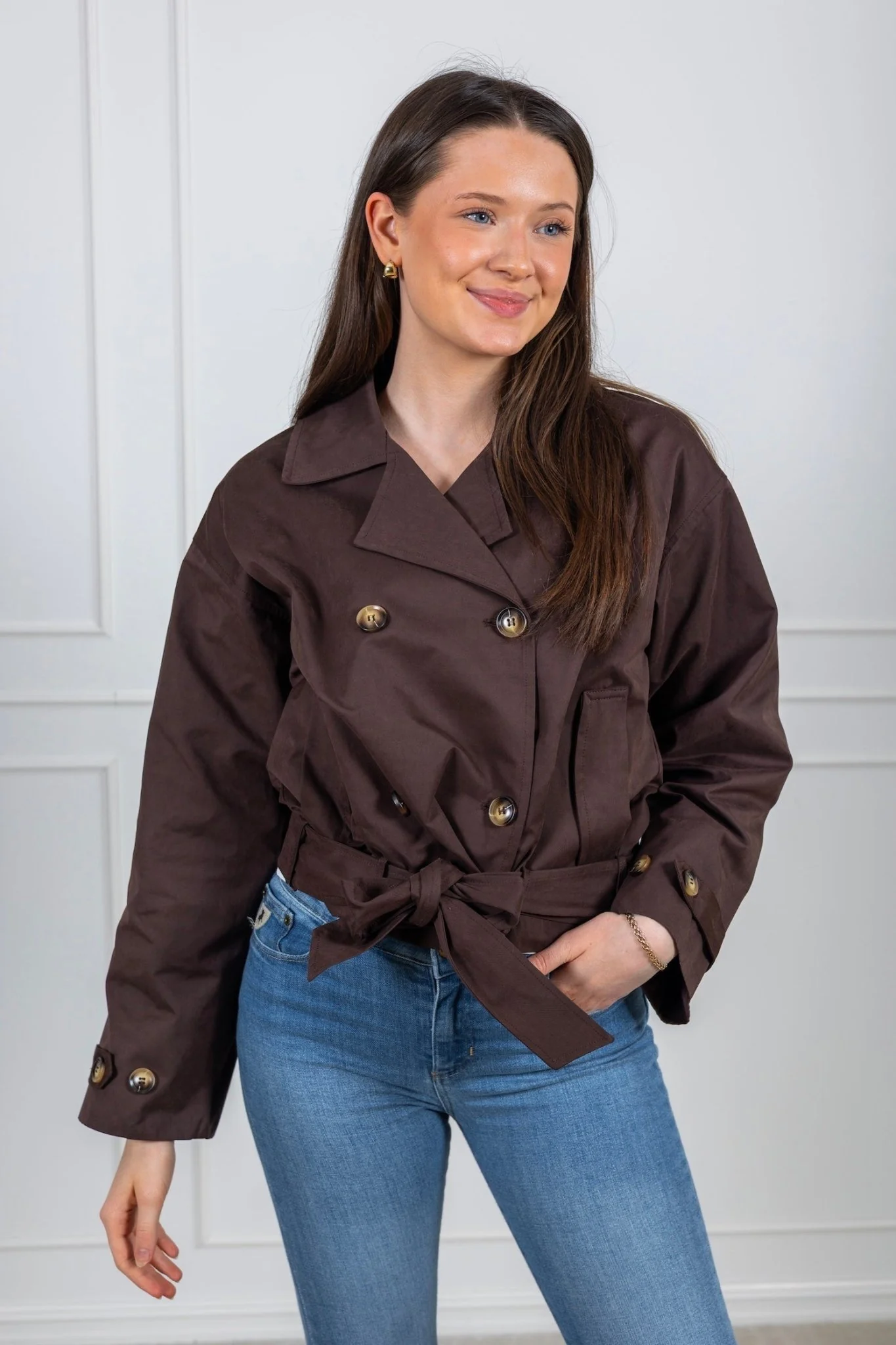 Sia F Jacket Chocolate Brown - Image 7