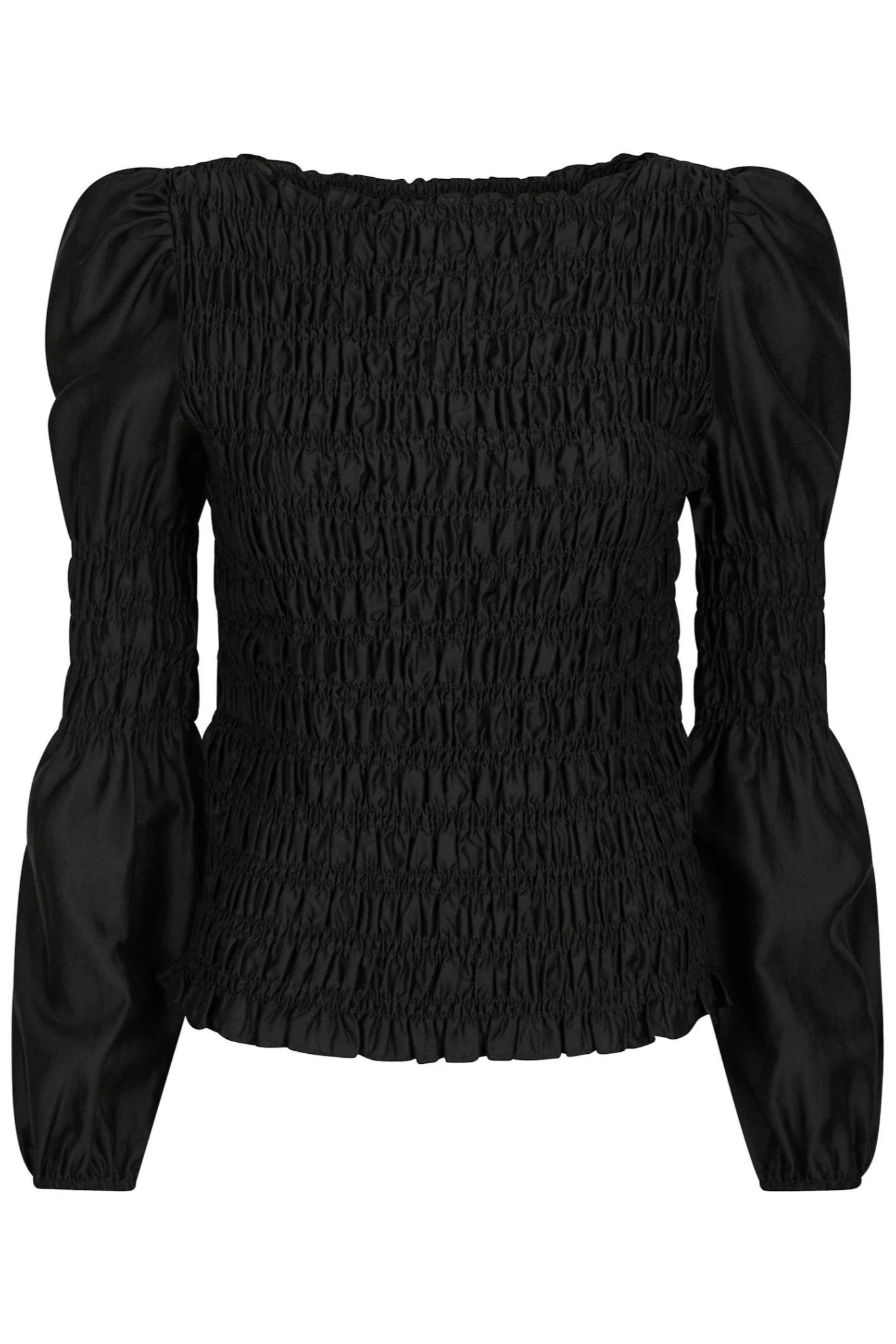 Polka Smock Shirt Black - Image 2