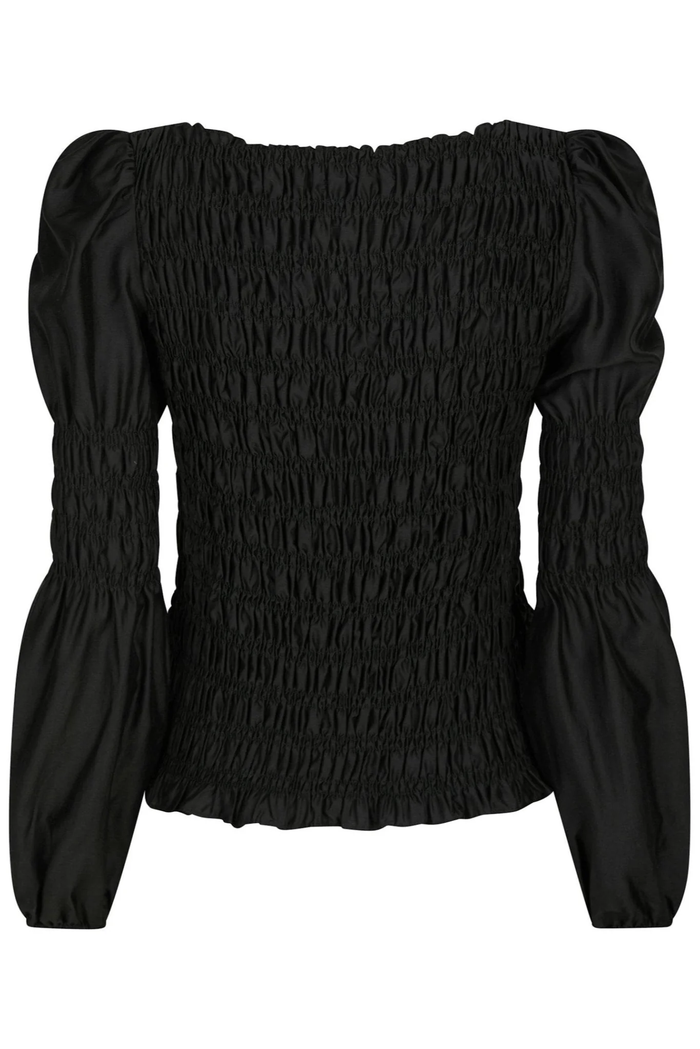 Polka Smock Shirt Black - Image 9