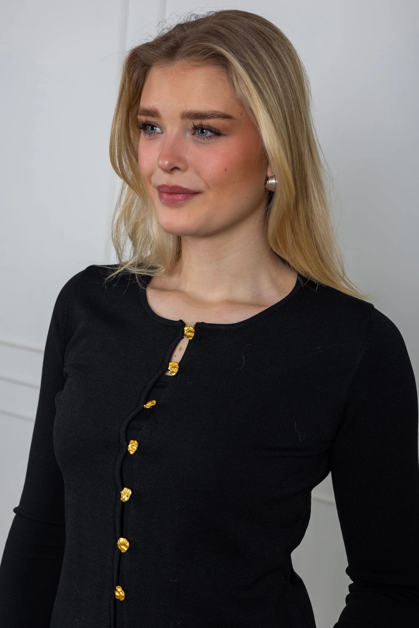 Teller Knit Blouse Black - Image 6