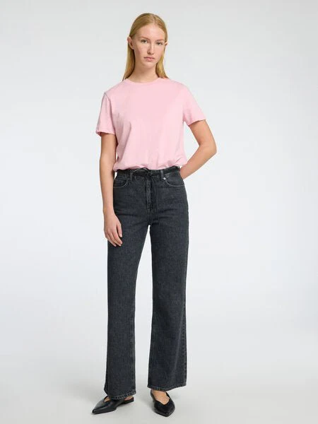 Myessential Ss O-Neck Tee Bleached Mauve - Image 3