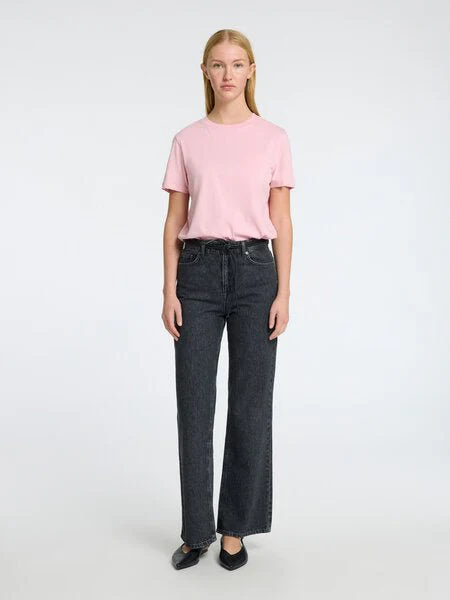 Myessential Ss O-Neck Tee Bleached Mauve - Image 5