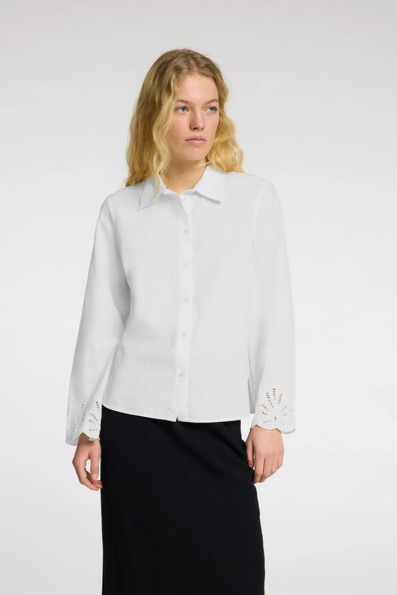 Dahlia Ls Broderi Shirt Bright White - Image 7