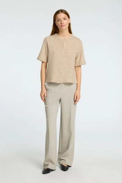 Lulu 2/4 Knit Cardigan Birch Melange - Image 8