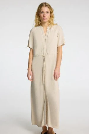 Viva-Damina Ss Ankle Sun Dress Sandshell - Image 6