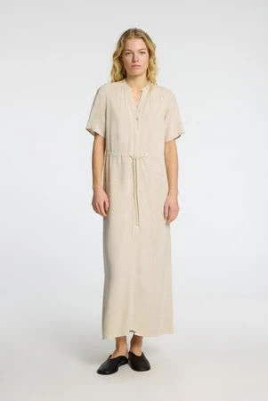 Viva-Damina Ss Ankle Sun Dress Sandshell - Image 7