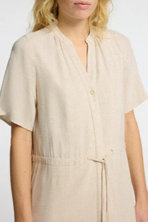 Viva-Damina Ss Ankle Sun Dress Sandshell - Image 8