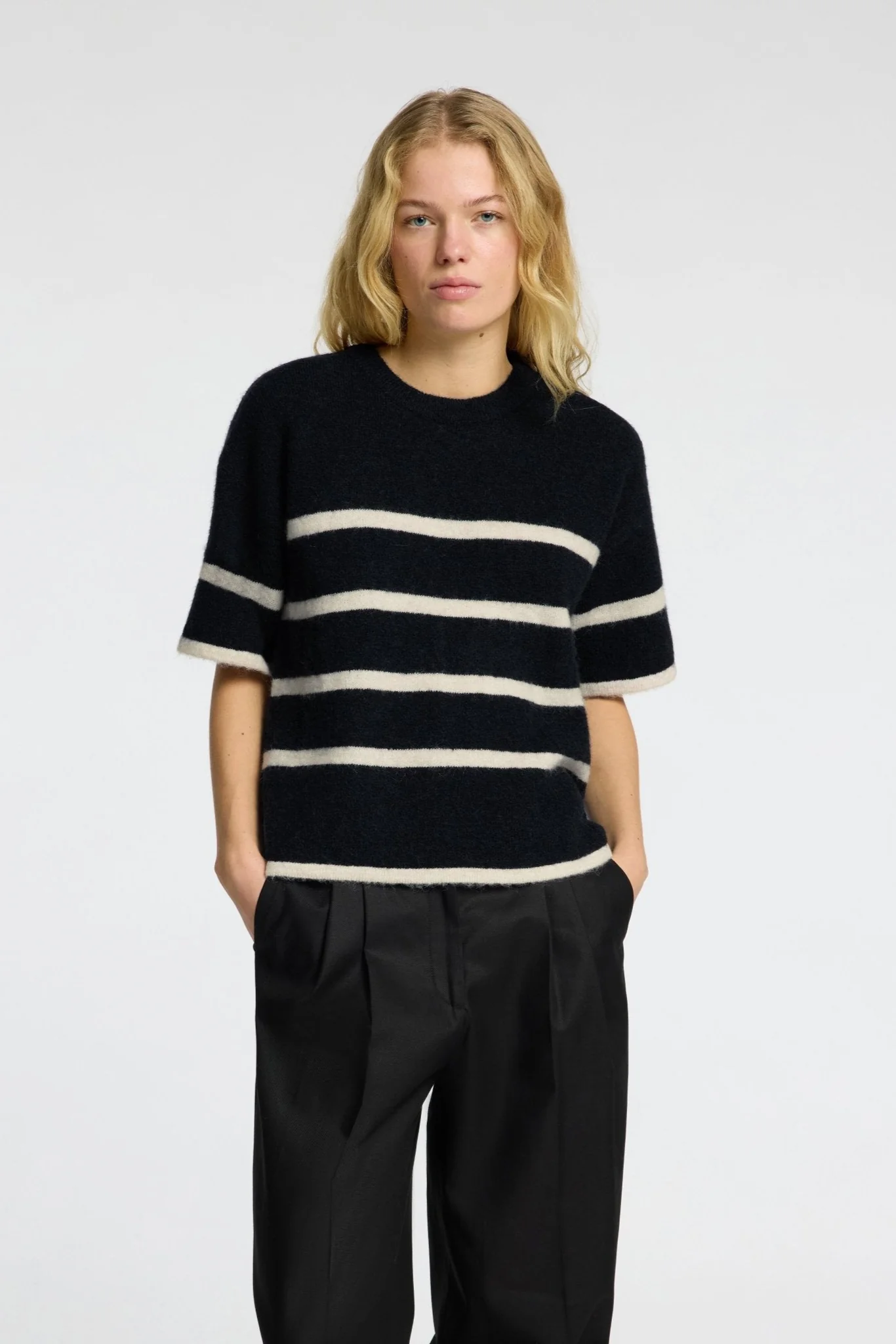 Maline-Liliana 2/4 Knit O-Neck Dark Sapphire Birch - Image 10
