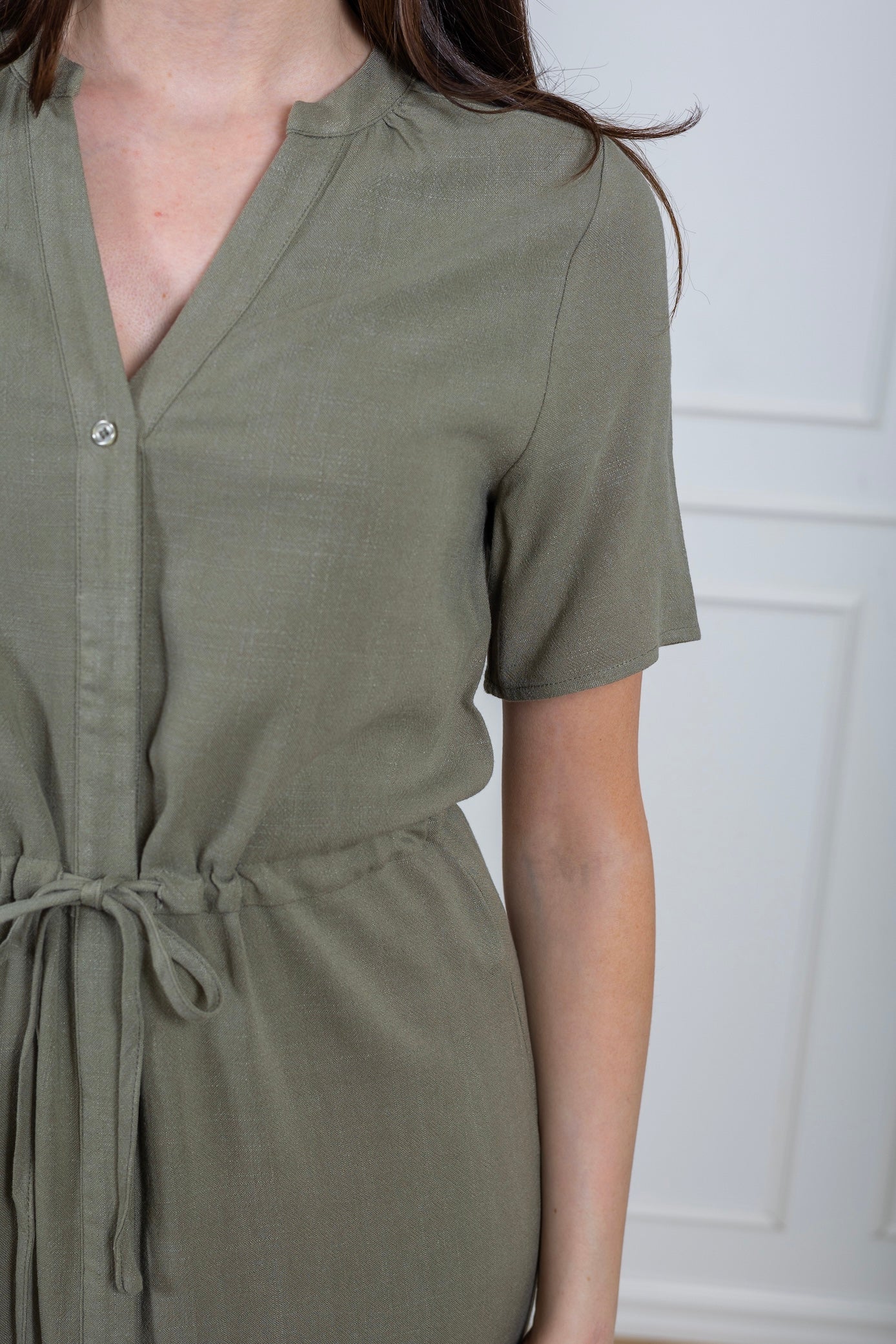 Viva-Damina Ss Ankle Sun Dress Vetiver - Image 4