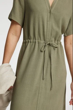 Viva-Damina Ss Ankle Sun Dress Vetiver - Image 7