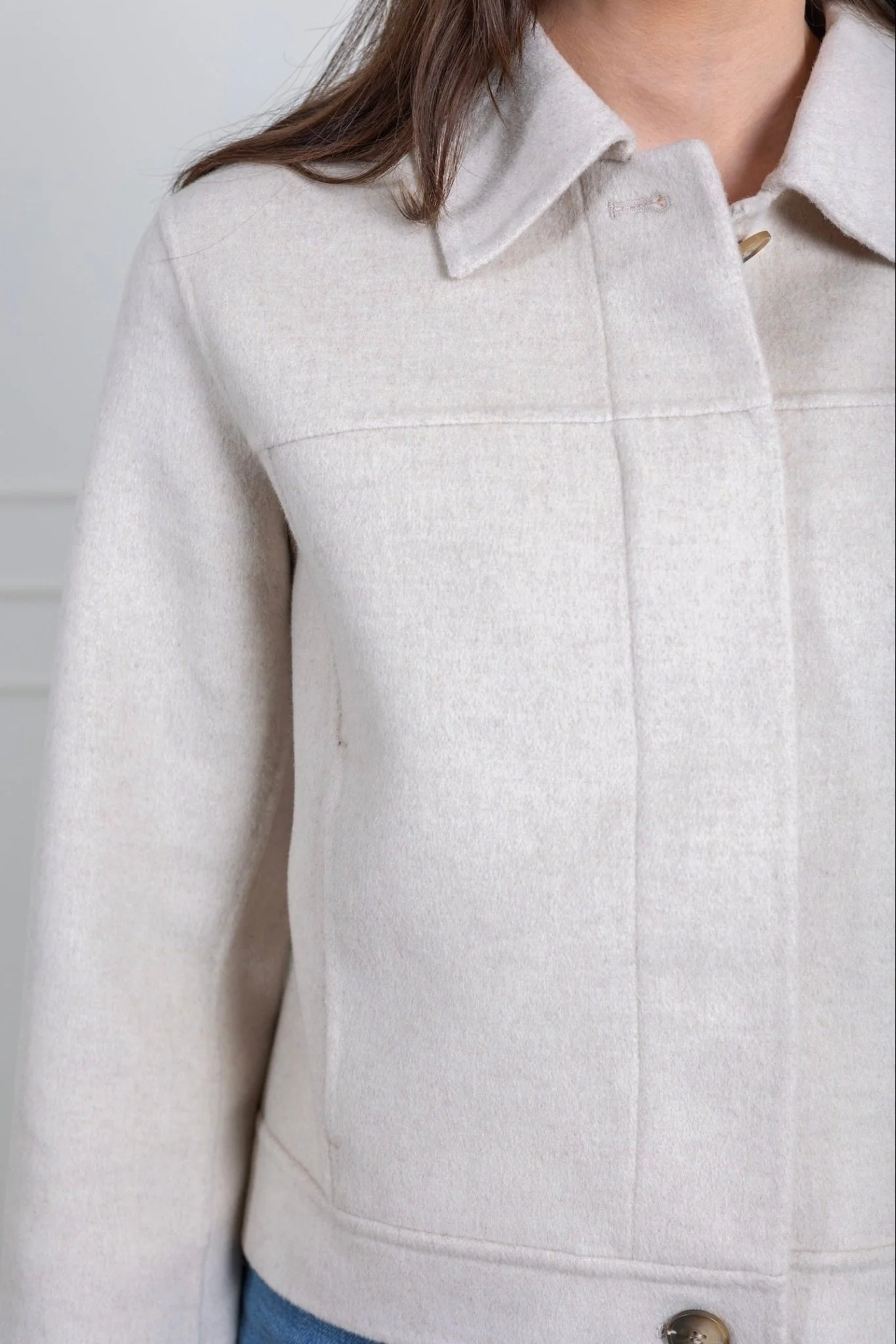 Doreen Short Handmade Jacket Birch - Image 9