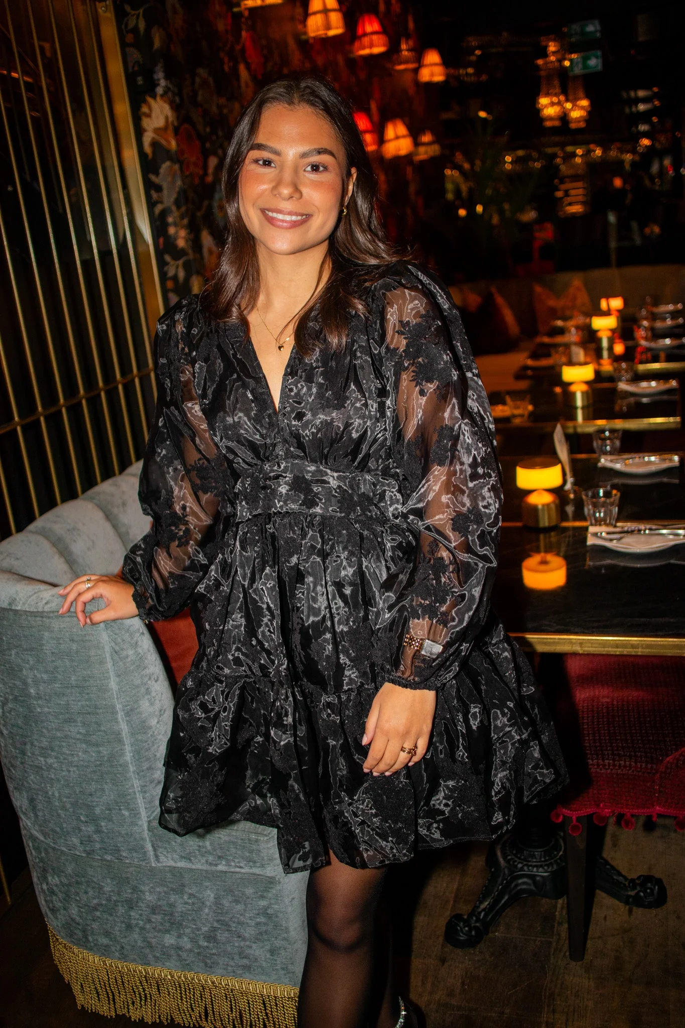 Noor Dress Shiny Black