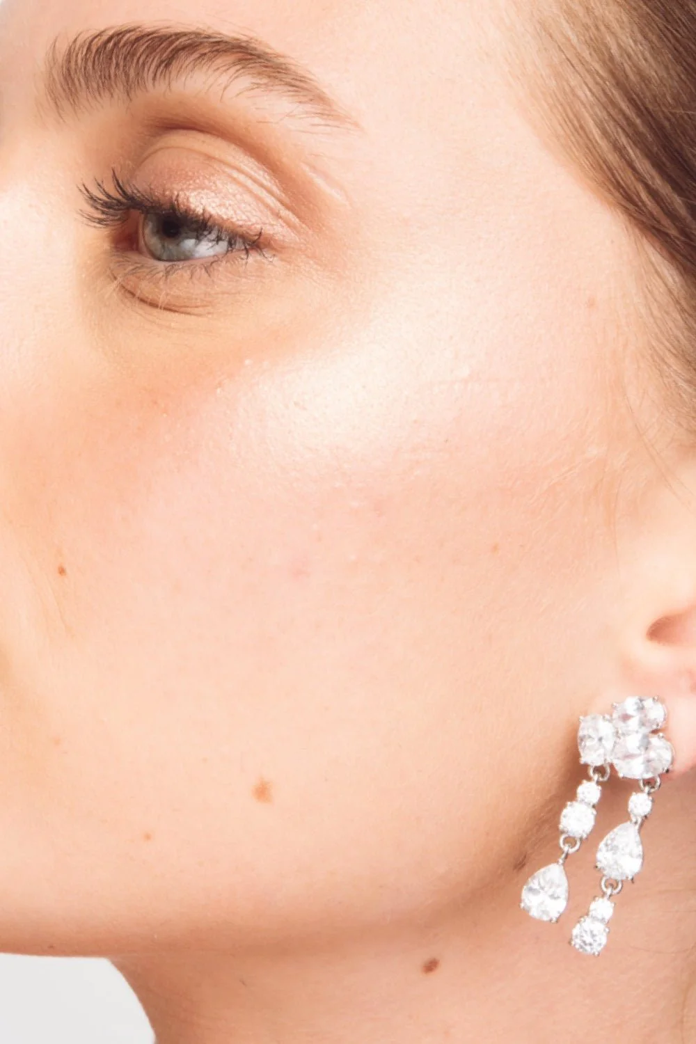 The Iced Double Earrings Silver - Image 3