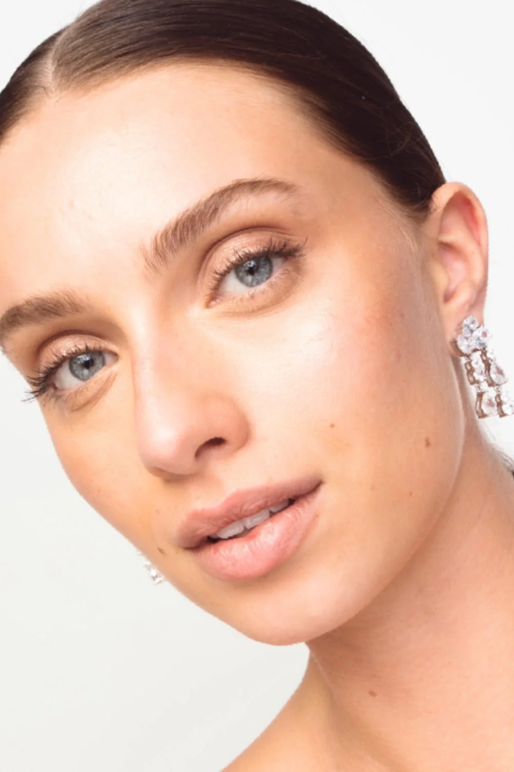 The Iced Double Earrings Silver - Image 5