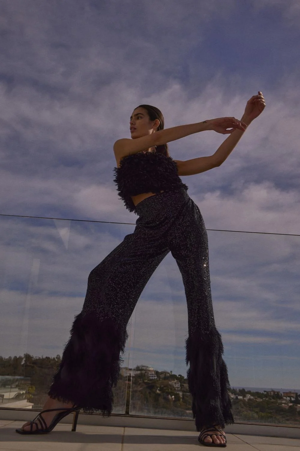 Yasflow Sequin Hw Wide Pants Black - Image 11
