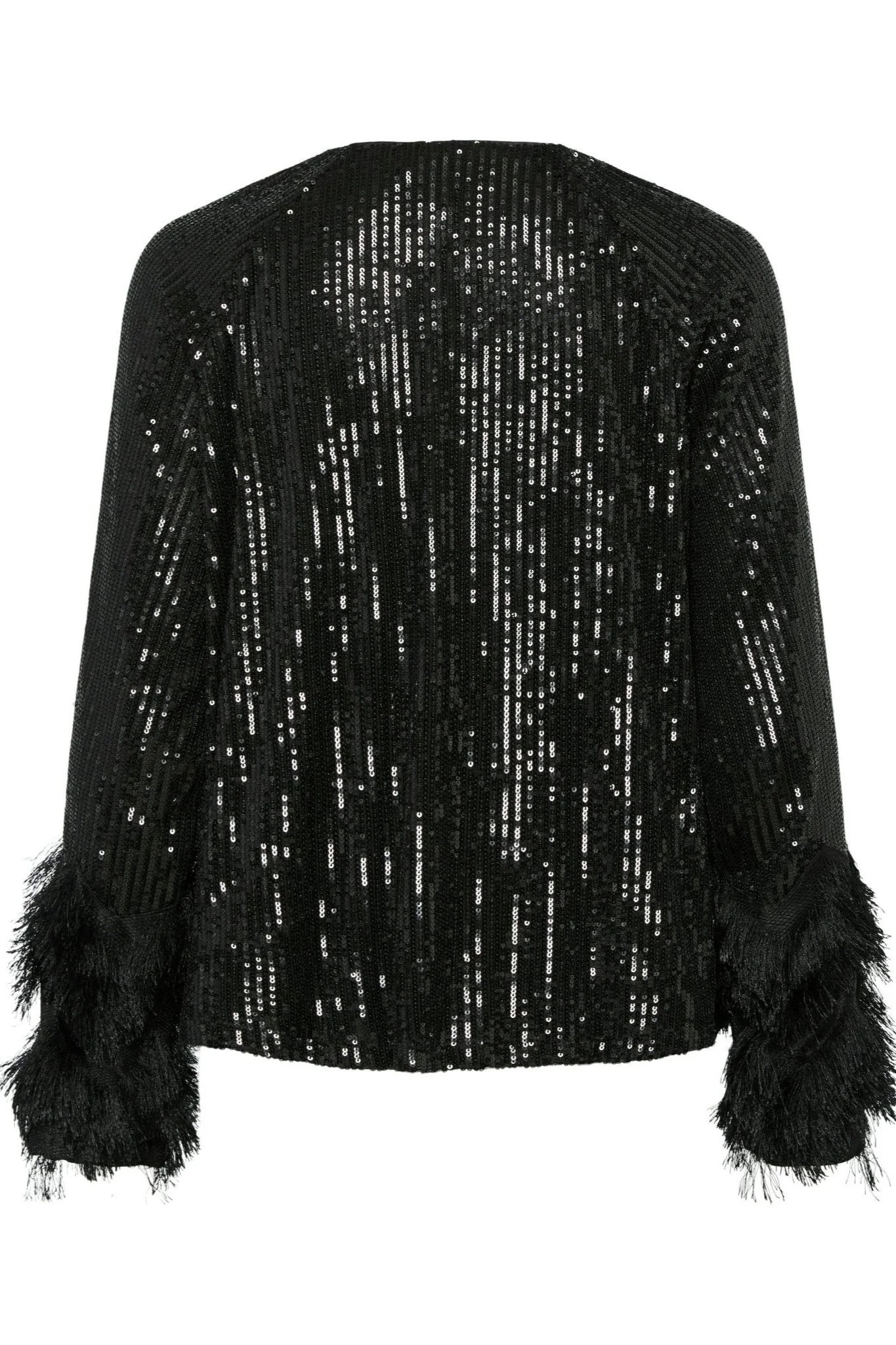 Yasflow Ls V-Neck Sequin Top Black - Image 11