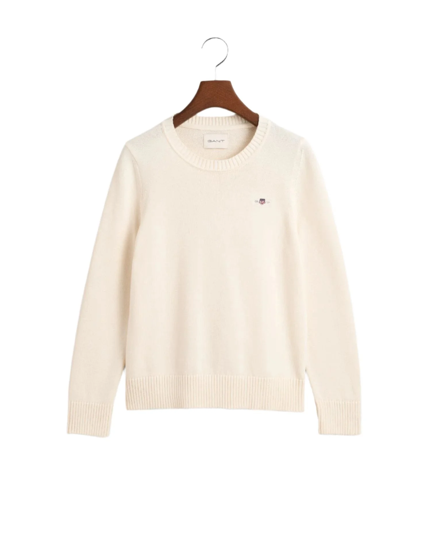 Classic Cotton Crew Neck Sweater Cream