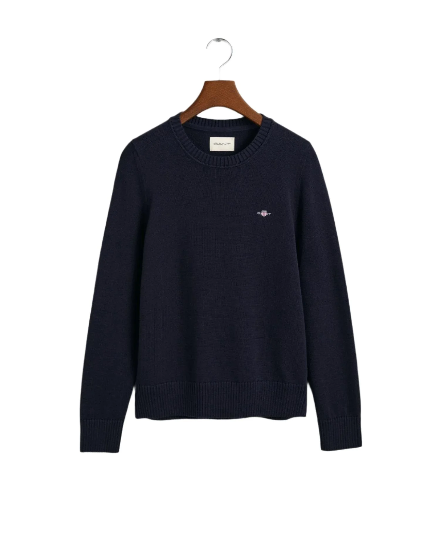 Classic Cotton Crew Neck Sweater Evening Blue
