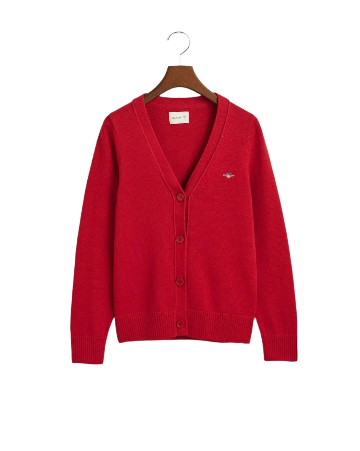 Classic Cotton Cardigan Ruby Red