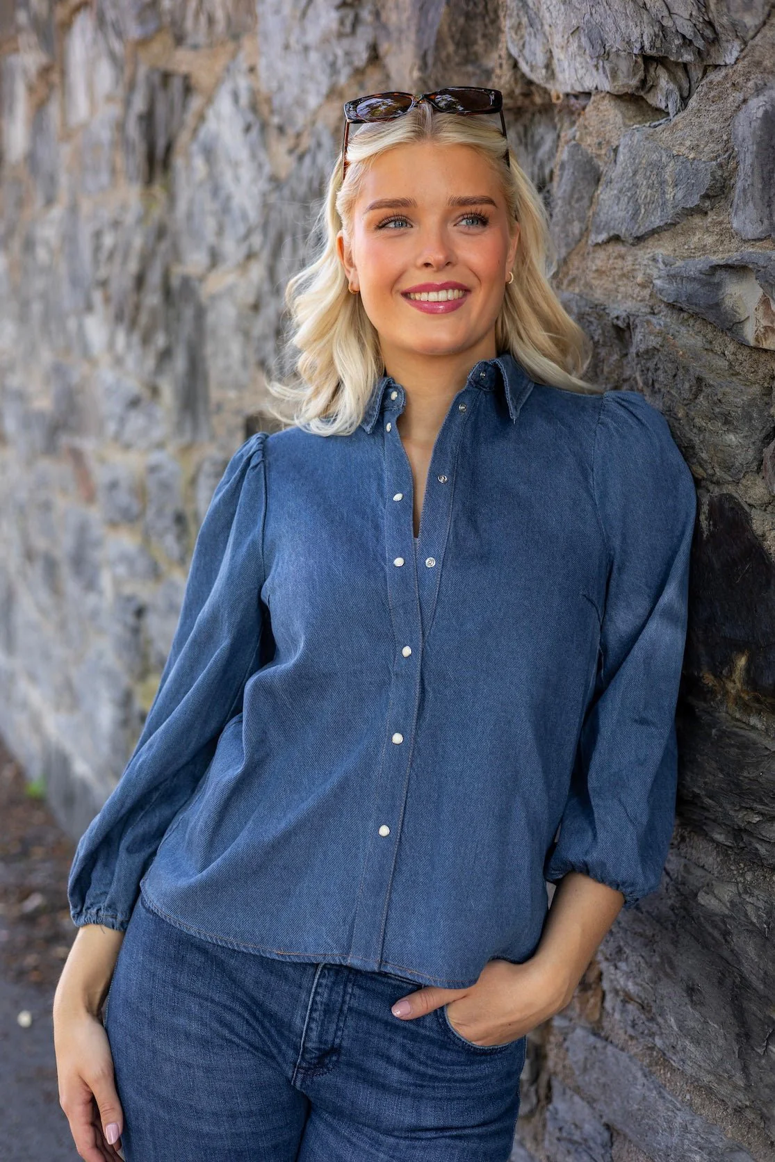Ballariziw Shirt Blue Denim