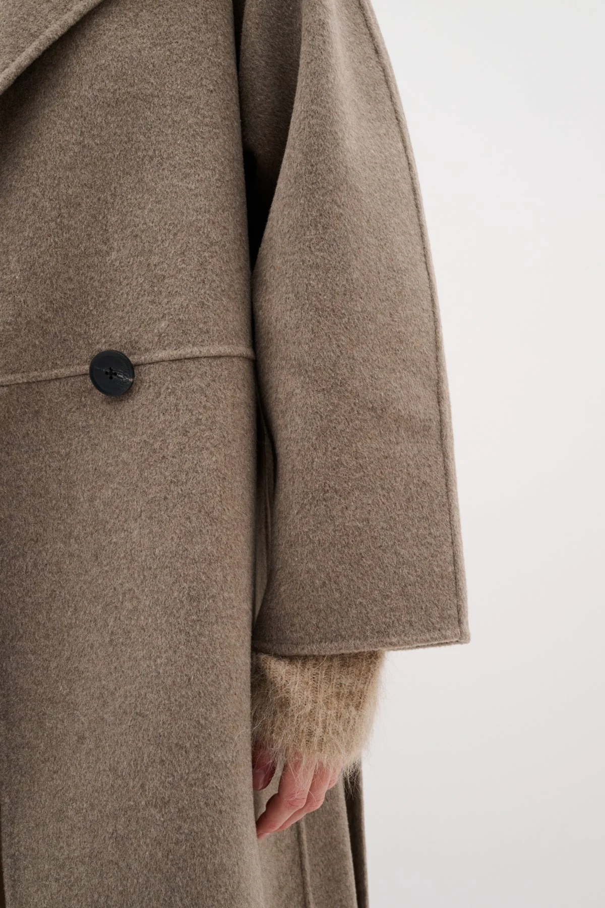 Yillaiw Long Coat Sandy Grey Melange - Image 6