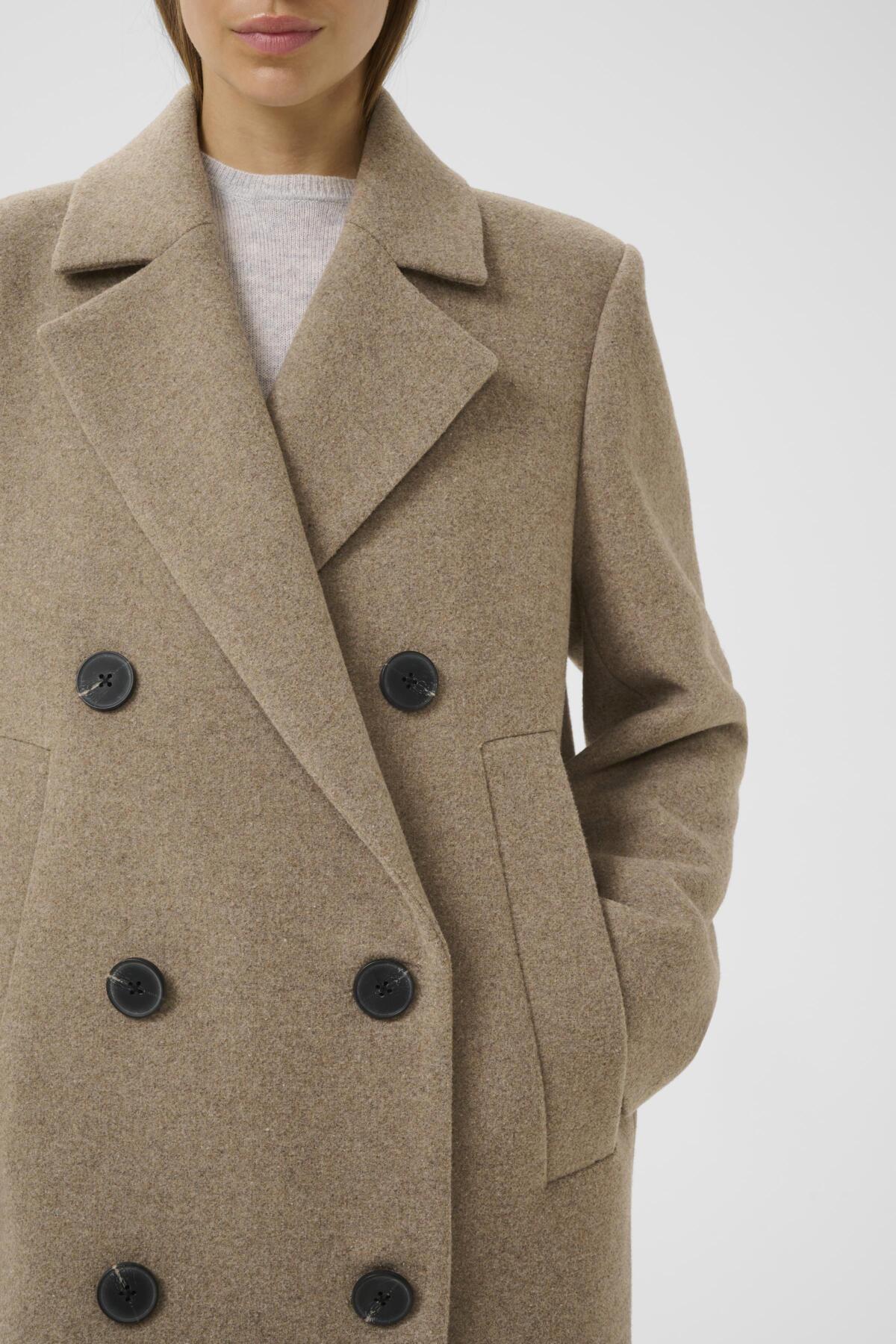 Yunahiw Long Coat Sandy Grey Melange - Image 10