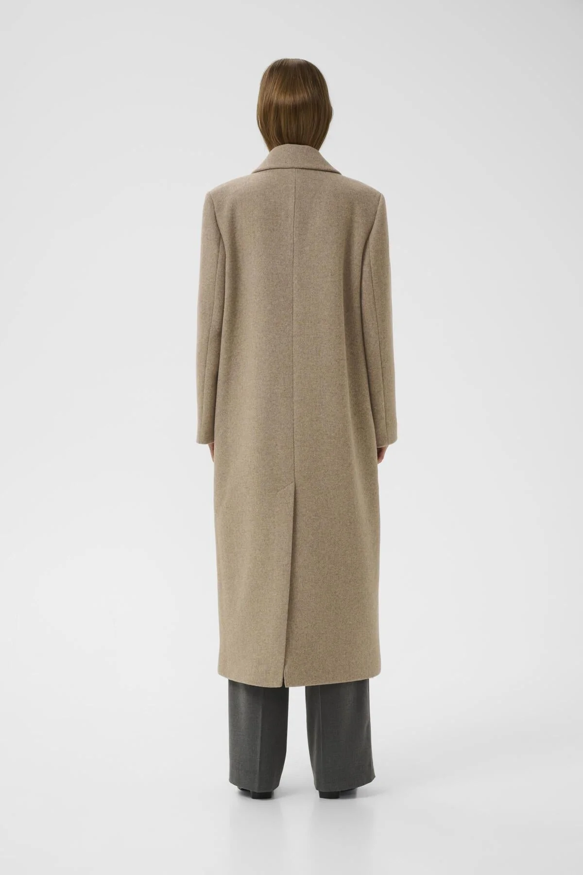 Yunahiw Long Coat Sandy Grey Melange - Image 11