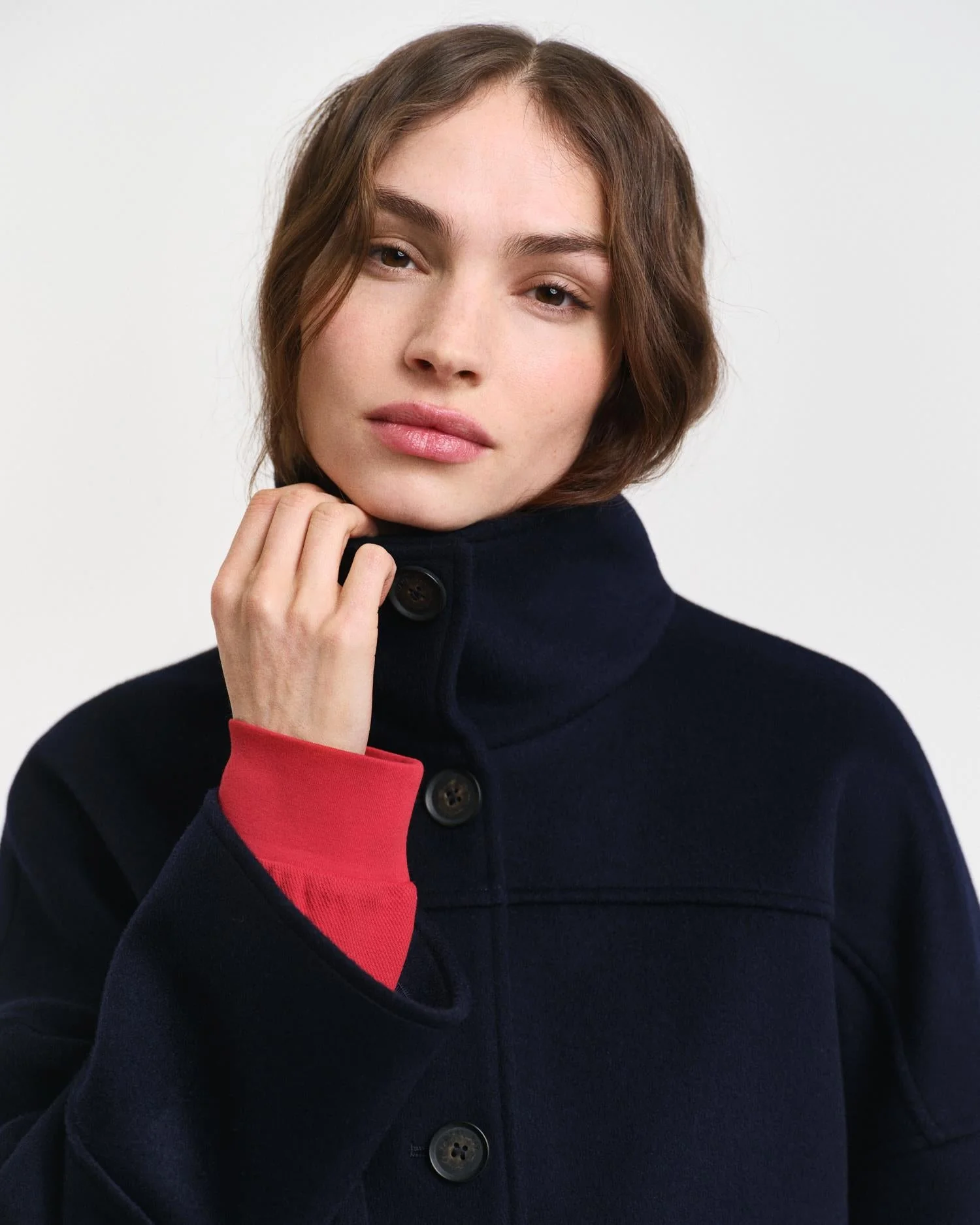 Cropped Wool Jacket Evening Blue - Image 4