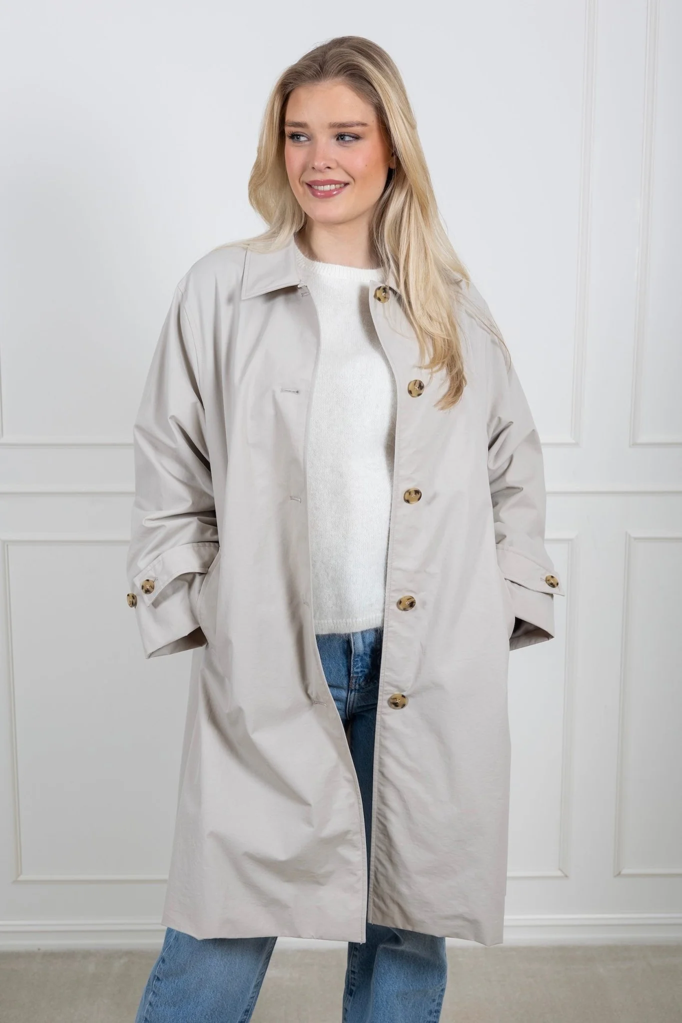 Relaxed Fit Car Coat Cloudy Grey - Image 3
