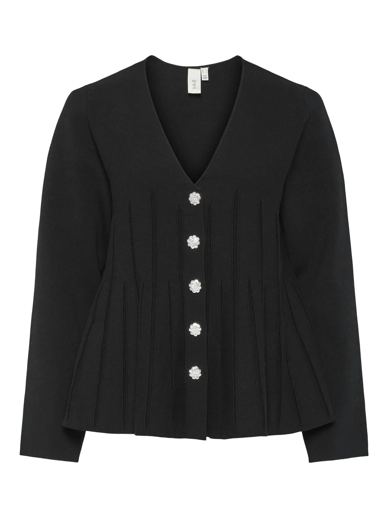 Yasmikka Ls Knit Cardigan Black - Image 2