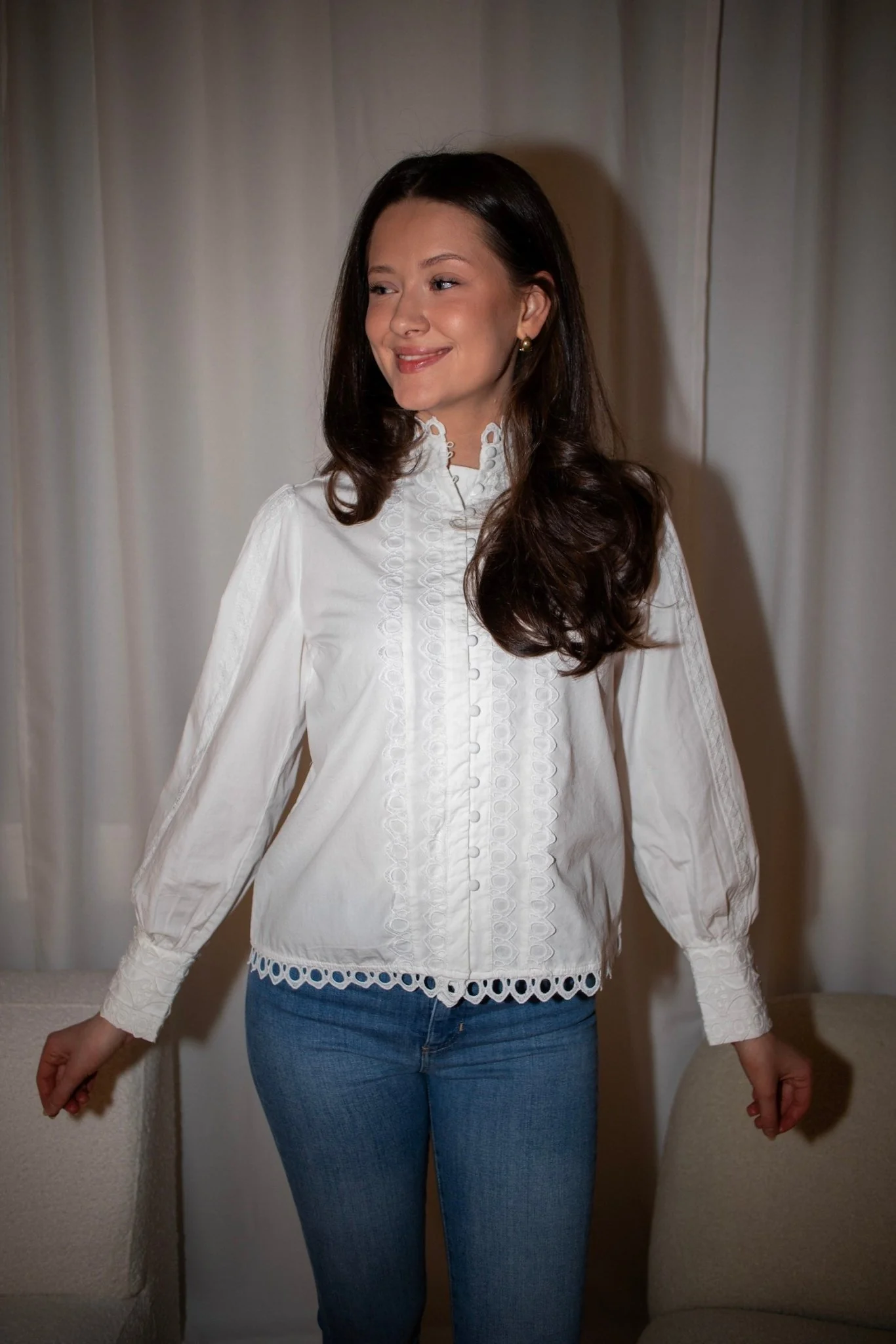 Yasjane Ls Shirt Star White - Image 3