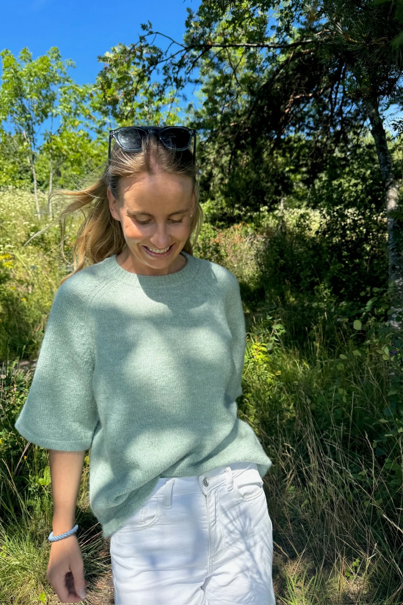 Anne Ss Knit Pullover Iceberg Green - Image 6