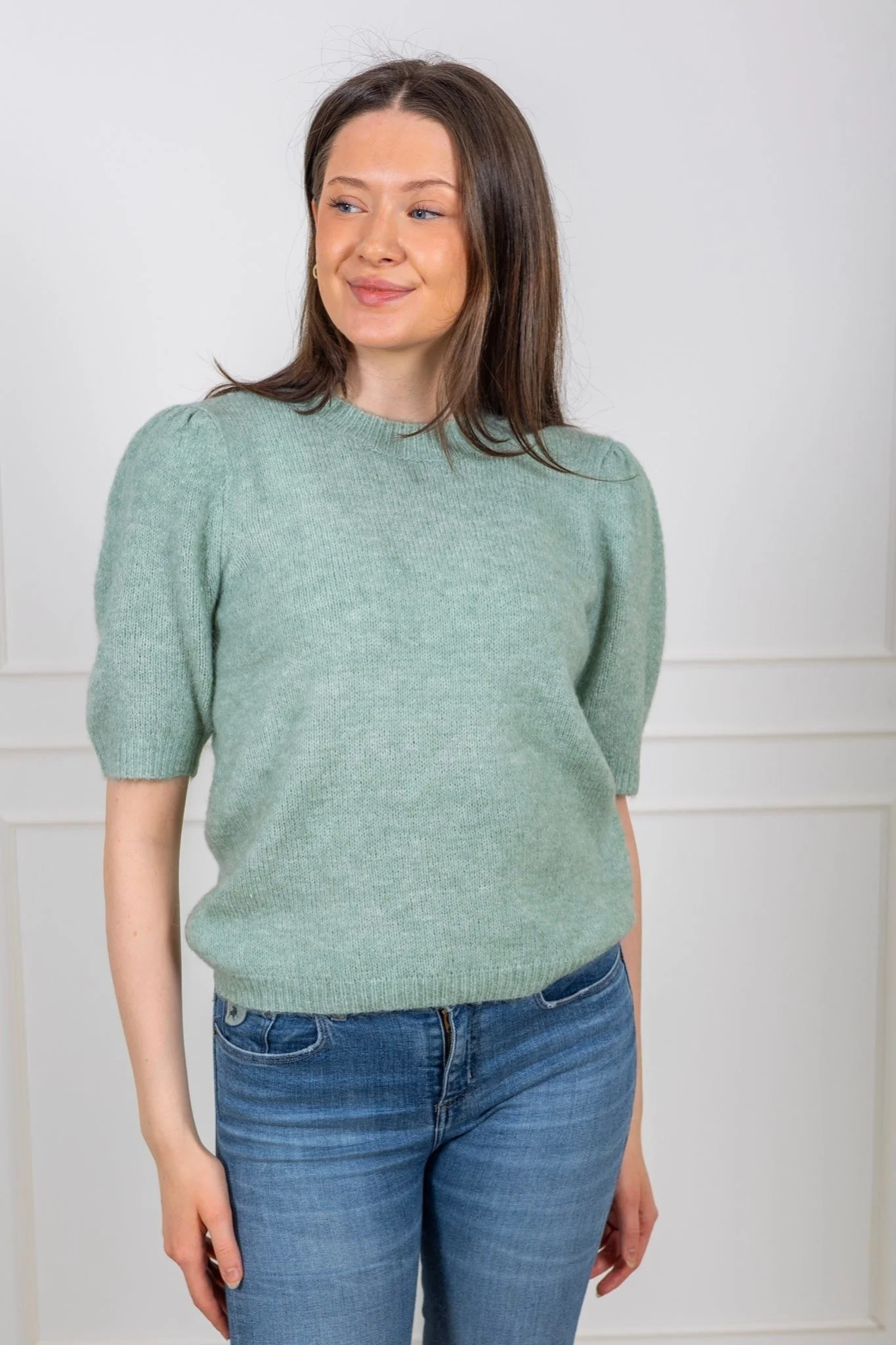 Anne Ss Knit Pullover Iceberg Green - Image 8