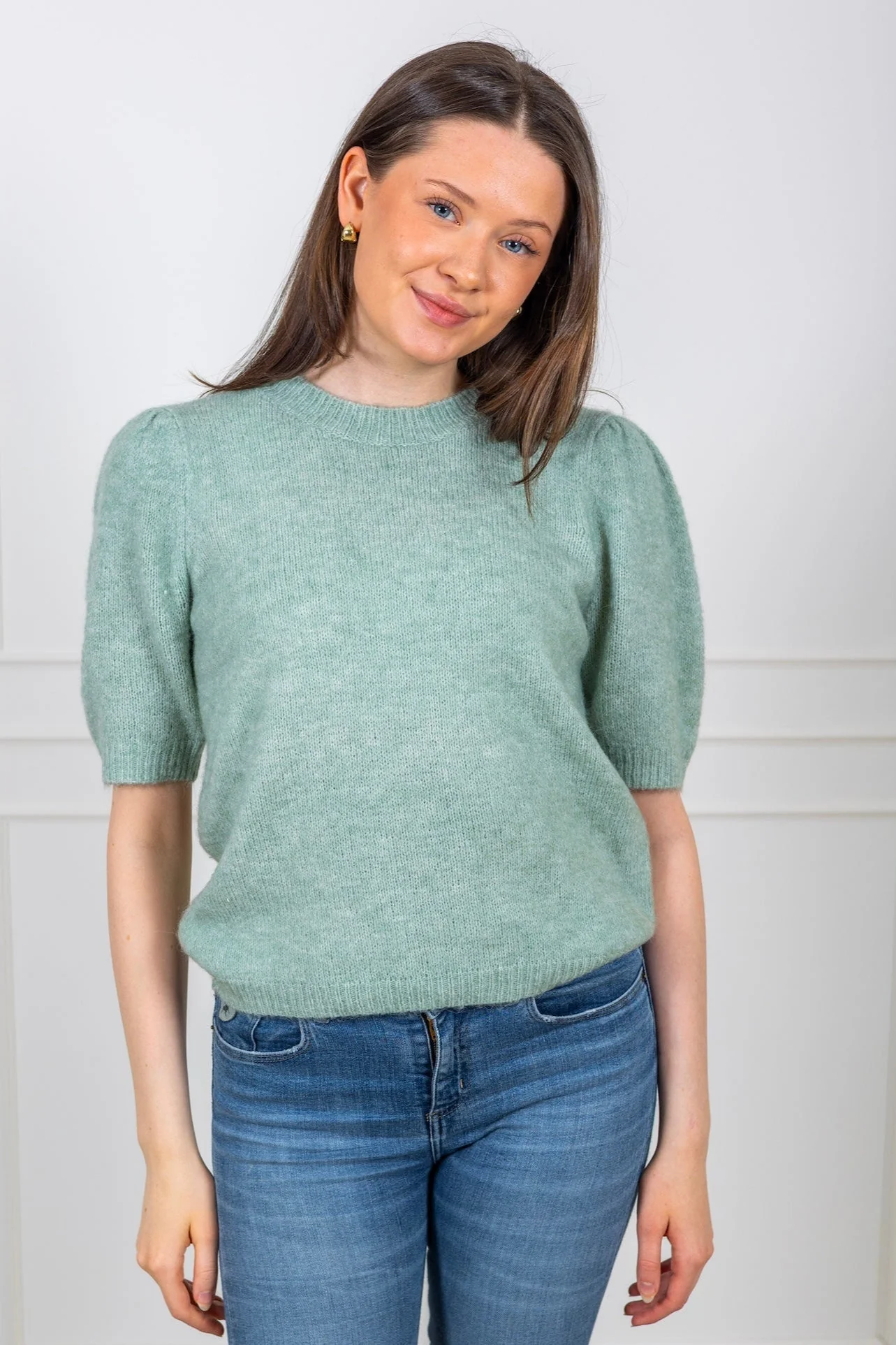 Anne Ss Knit Pullover Iceberg Green - Image 9
