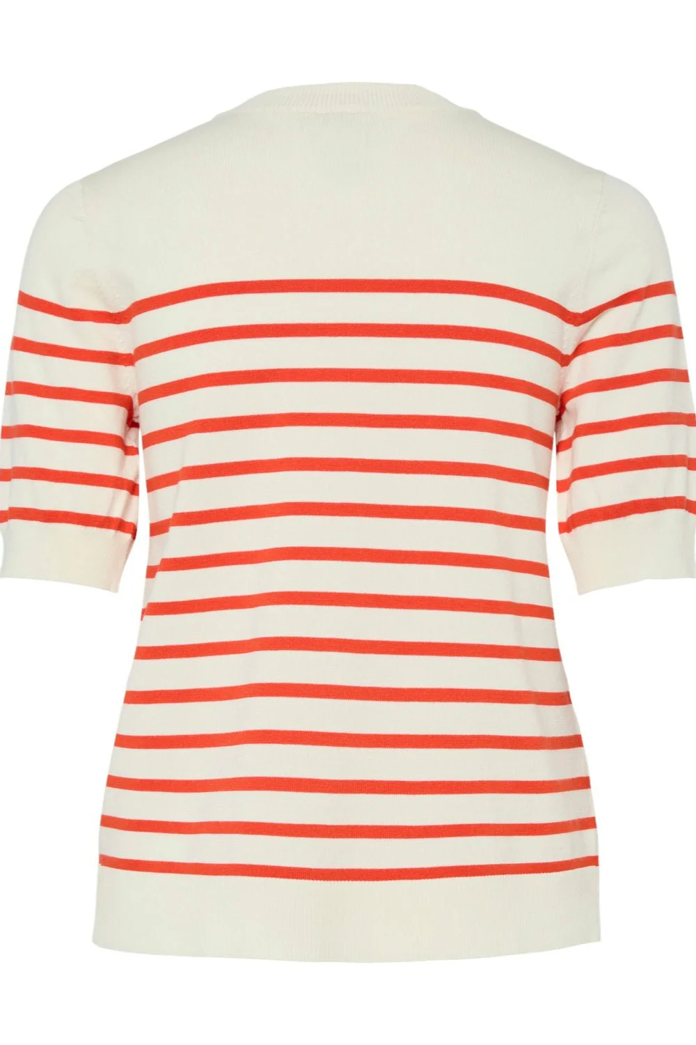 Yaslena Ss Knit Pullover Birch Cherry Tomato Stripes - Image 10