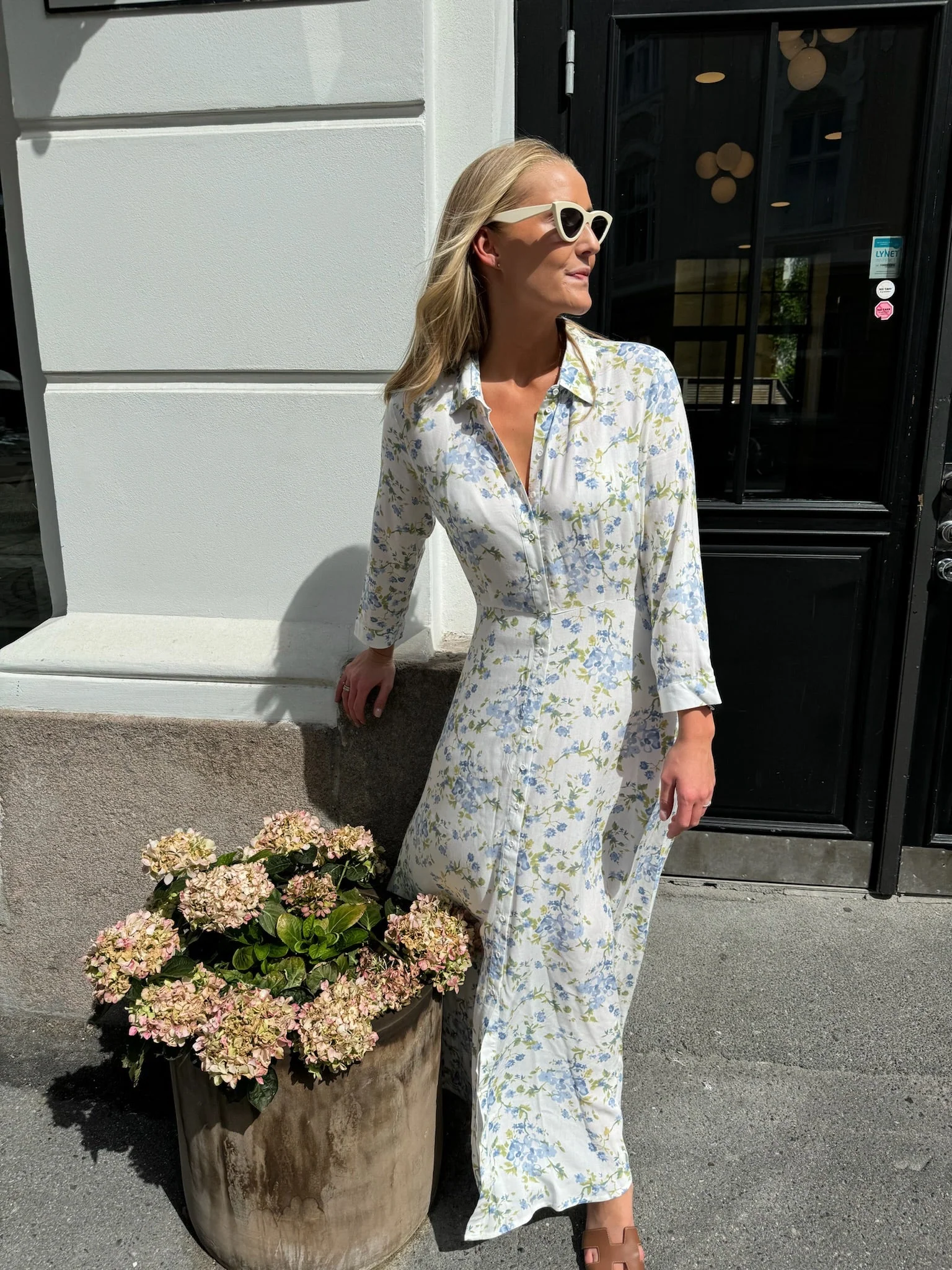 Yassavanna Long Shirt Dress Star White Sumelli