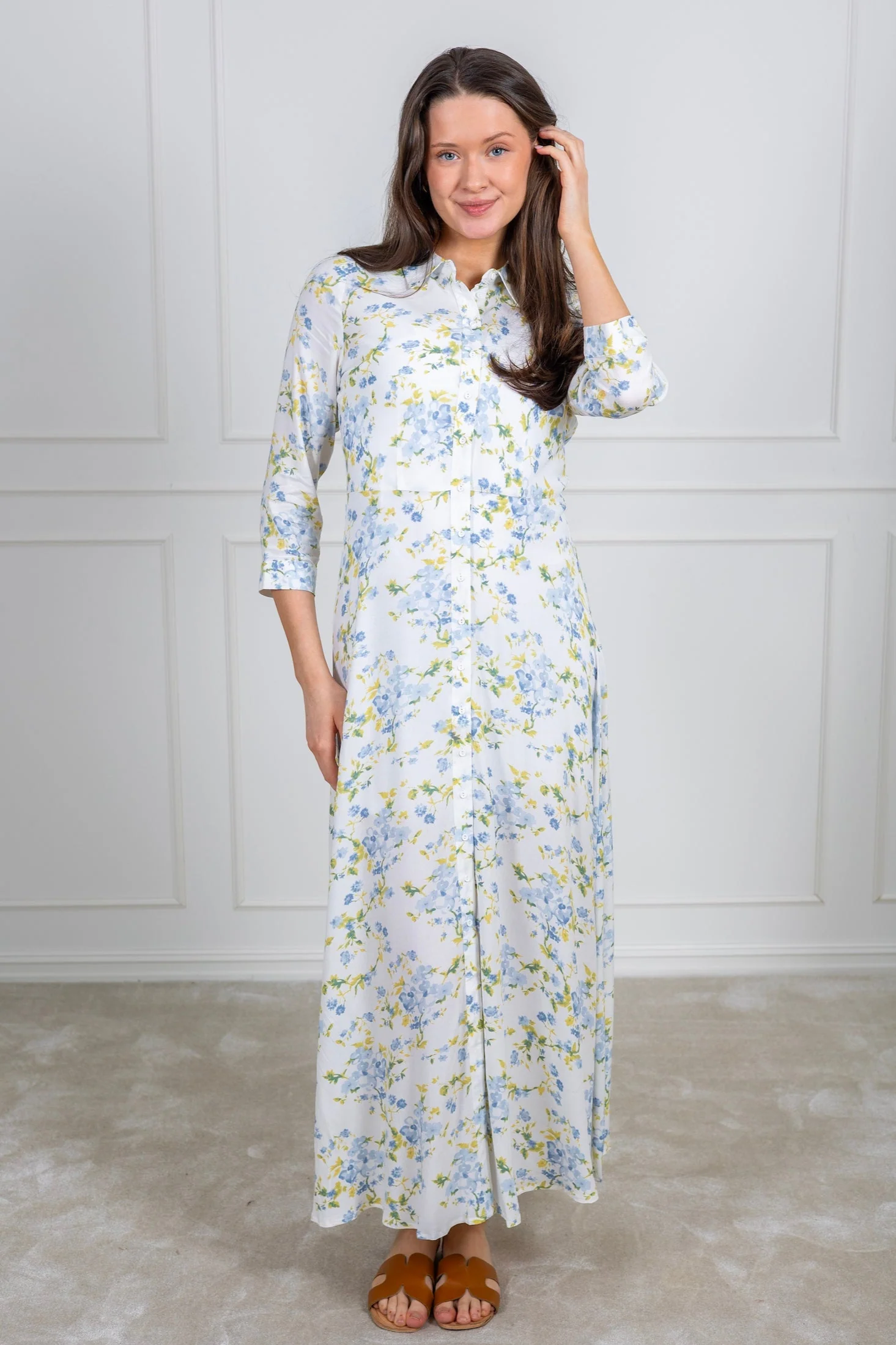 Yassavanna Long Shirt Dress Star White Sumelli - Image 3