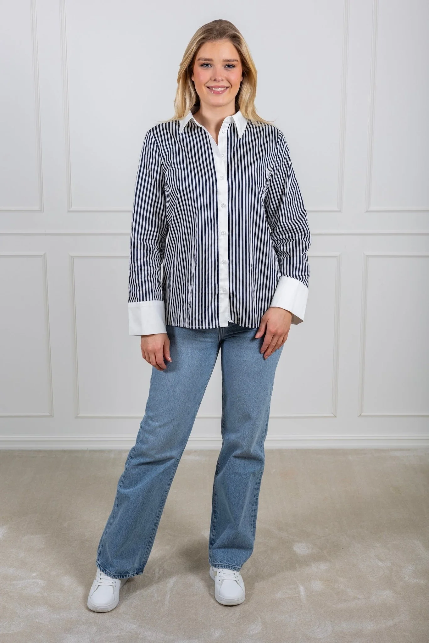 Anne Ls Striped Shirt Navy Blazer Star White - Image 5